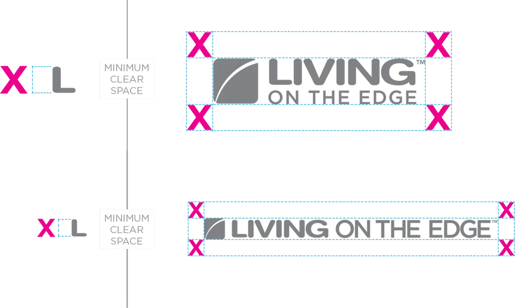 Minimum clear space diagram